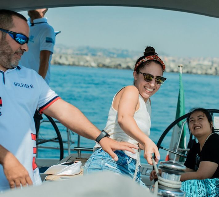 Catania: Coastline Sailing Trip 6hr with Aperitif and Lunch - Aperitif and pasta lunch cooked on board