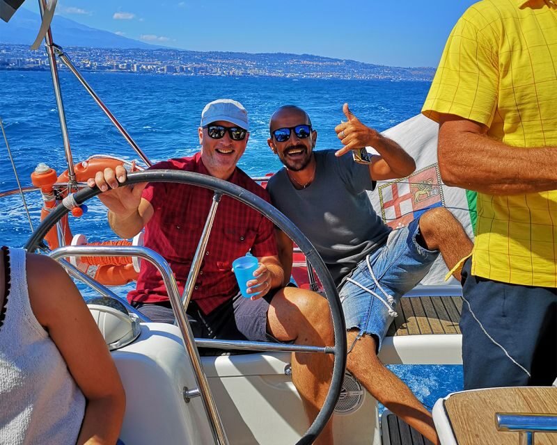 Catania: Coastline Sailing Trip with Aperitif and Prosecco - Aperitif on board: Sicilian appetizers and Prosecco