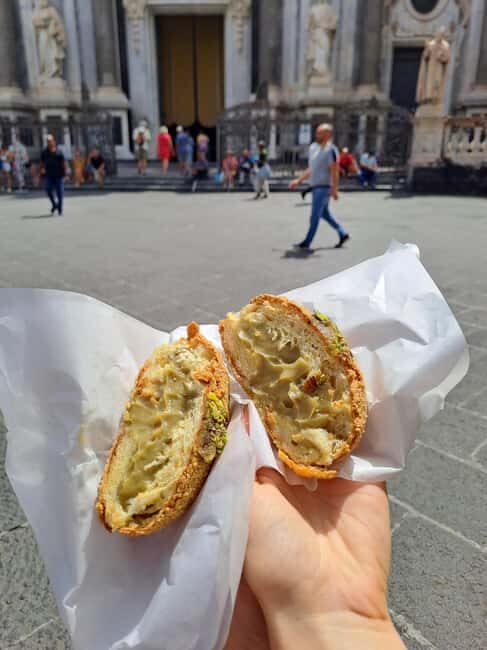Catania: Street Food Guided Walking Tour - Piazza dell’Università and the Roman Amphitheater: Caponata, Cipollina, and Cartocciata
