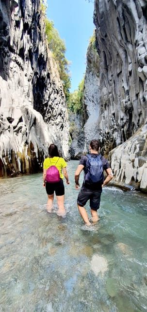 Etna and Alcantara Gorge excursion from Taormina and surroundings - Alcantara Gorges walk: basalt walls shaped by river erosion