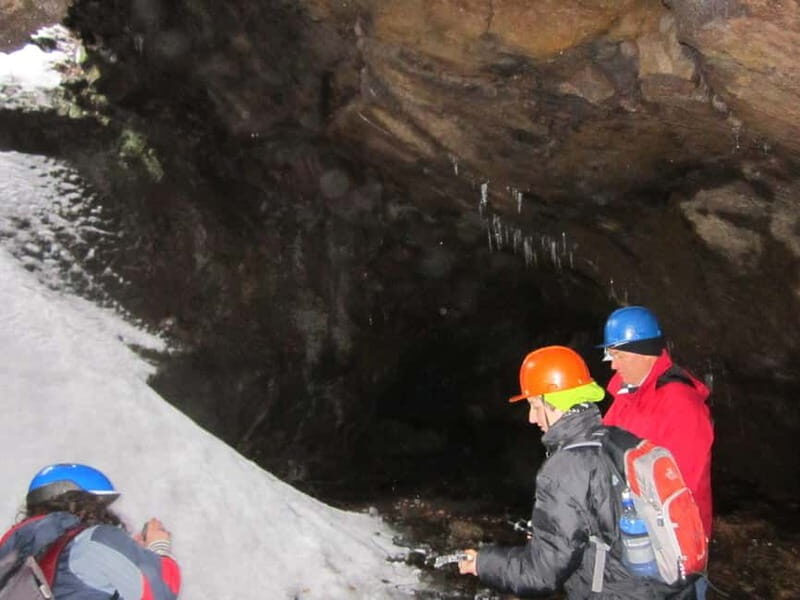 Etna: Jeep excursion and trekking suitable for everyone. Shoes and jacket provided free of charge. - Grotta delle Nevi: 15 minutes underground with helmets and lamps