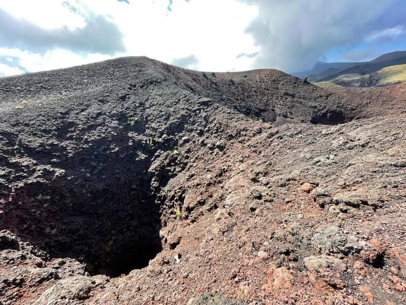 ETNA VOLCANO: Excursion to the Craters of 2002 - Walking the 2002 lava flow and passing the Le Betulle remains