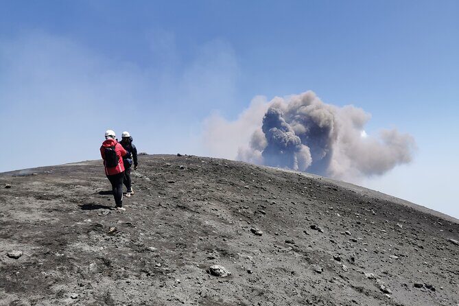 Excursion on the summit craters of Etna, with cable car and 4x4 bus - Safety and gear: helmets, shoes, poles, and wind