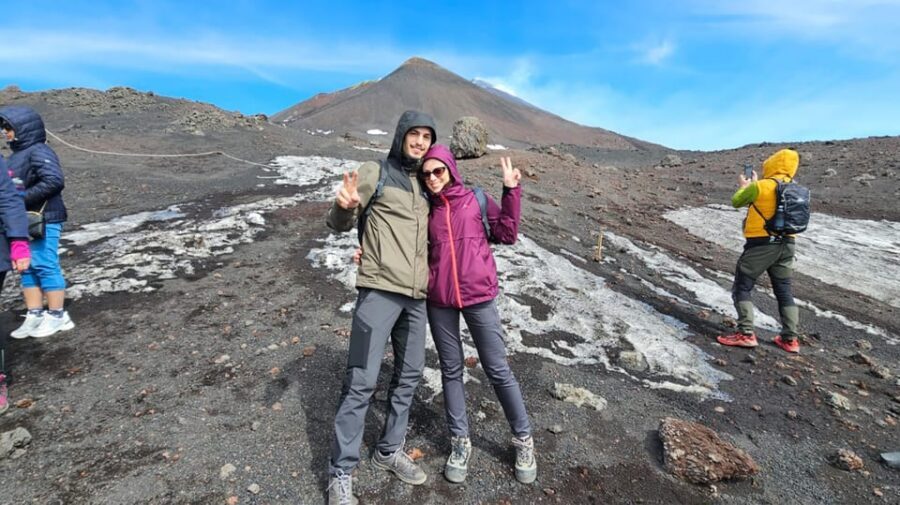 From Taormina: Etna Tour with Hiking, Cave Visit, & Tastings - Entering Grotta dei Tre Livelli: helmet-and-headlamp cave time