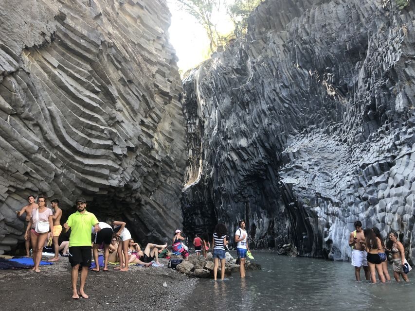 From Taormina: Full-Day Etna, Wine & Alcantara Canyons Tour - Alcantara Canyons: the lava-and-river story at a viewpoint