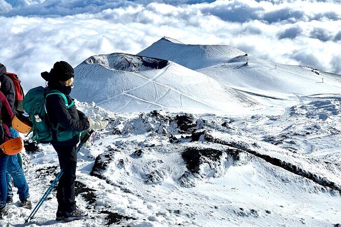 Hike near the summit craters up to the maximum safe altitude currently foreseen - The 500m climb: lava fields, craters, channels, and fumaroles