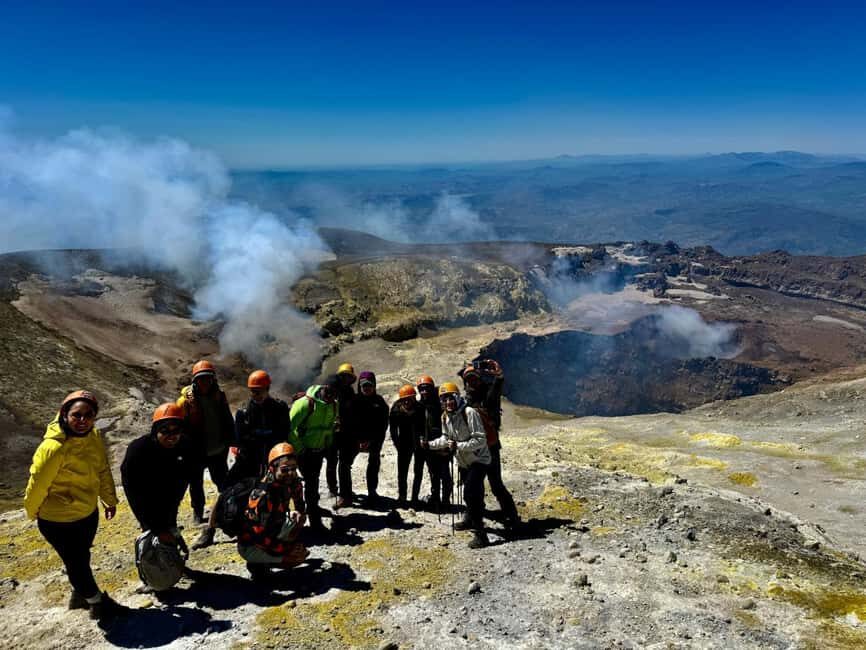 Mount Etna: Tour to the Summit Craters by Cable Car - The climb toward the Central Crater edge (3400 m) and 360° views
