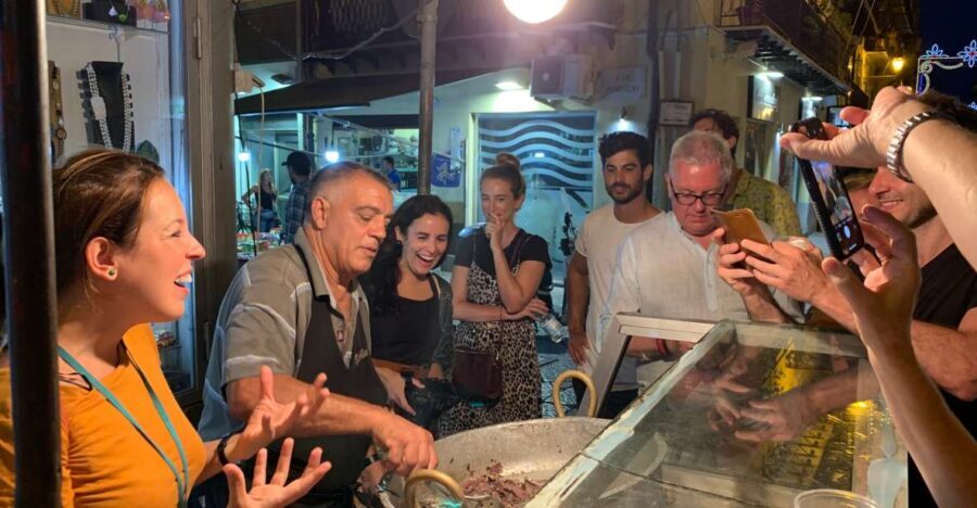 Palermo: Small Group Night Street Food Tour - Teatro Massimo meeting point and the welcome toast