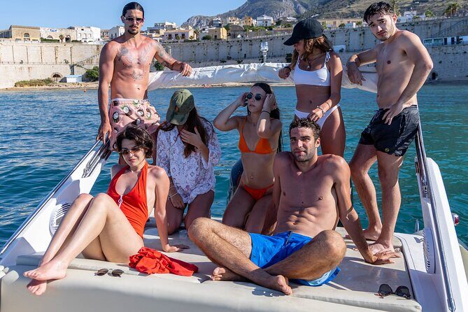 Private Boat Tour Palermo Mondello Capo Gallo Reserve 8 hours - Dock at Mondello village: walk, snack, and choose your own lunch