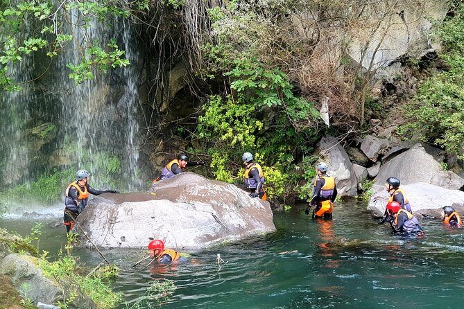 River Jumping Alcantara Gurne - Entering the Water Zone: Gear, Briefing, and Instructor Control