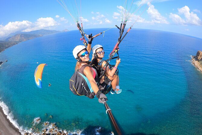 Tandem Paragliding Flight in Taormina - Letojanni’s Launch Setup for Taormina Flights