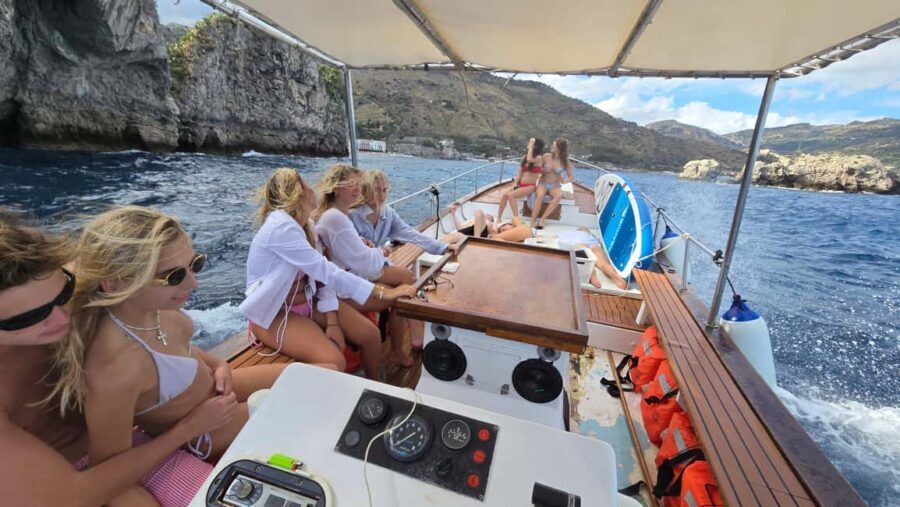 Taormina: Boat Tour with Sicilian Wine Tasting - Blue Grotto photo stop: what you’re really there for