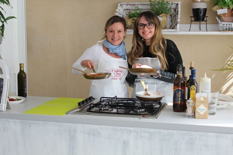 Taormina: Sicilian Cooking Class & Market Tour - Lunch with wine: eat what you made, not just watch it happen