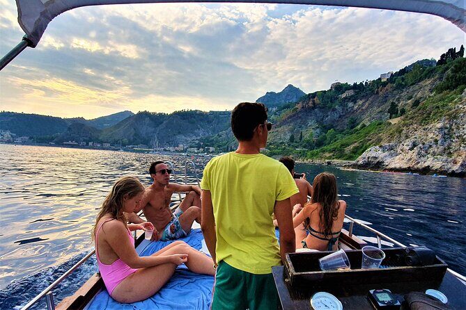 Taormina Sunset Aperitif on-Board - Small-group comfort: where to sit on a boat like this