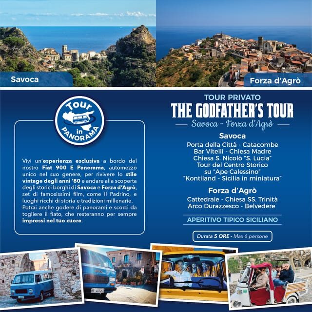The GODFATHER'S Tour - Savoca and Forza d'Agrò - Ionian Coast Road to Forza d’Agrò: Churches and Big Hill Views