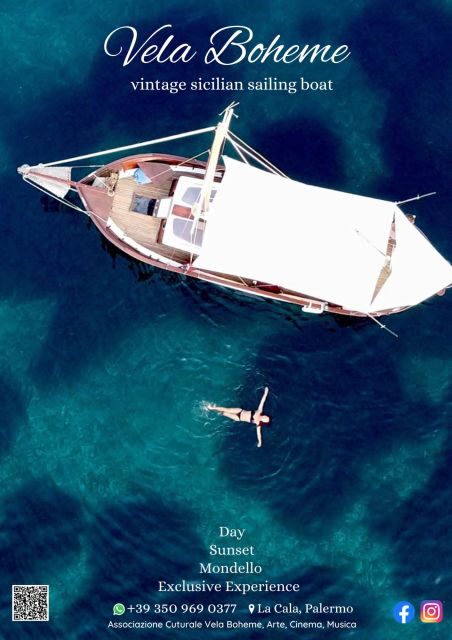Vela Boheme ~ Vintage Sicilian Boat Tour - Where the boat takes you: Palermo Gulf in named coastal slices